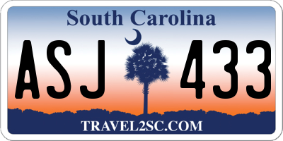 SC license plate ASJ433