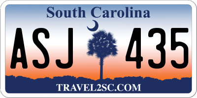 SC license plate ASJ435