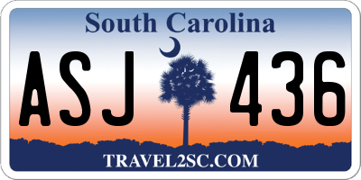 SC license plate ASJ436