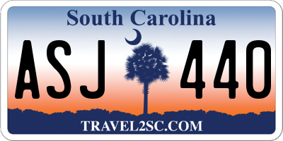 SC license plate ASJ440