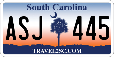 SC license plate ASJ445