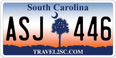 SC license plate ASJ446