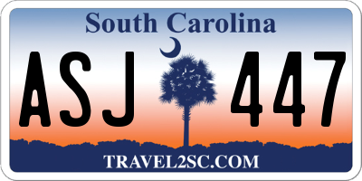 SC license plate ASJ447