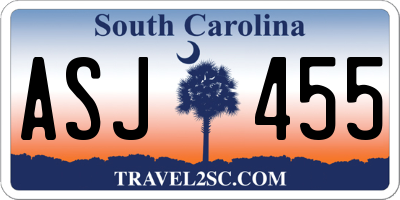 SC license plate ASJ455
