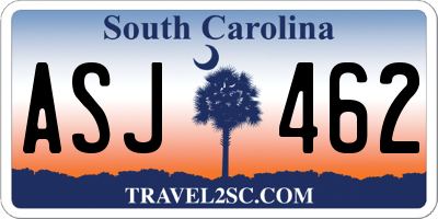 SC license plate ASJ462