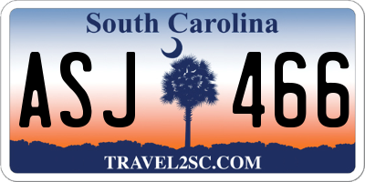 SC license plate ASJ466