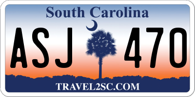 SC license plate ASJ470