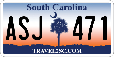 SC license plate ASJ471