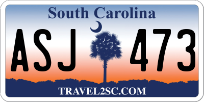 SC license plate ASJ473