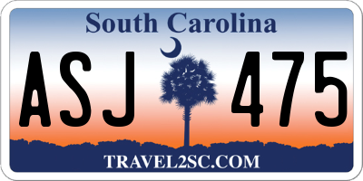 SC license plate ASJ475