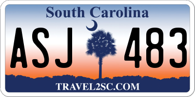 SC license plate ASJ483