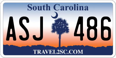 SC license plate ASJ486