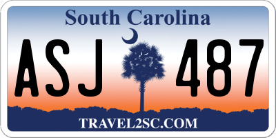 SC license plate ASJ487