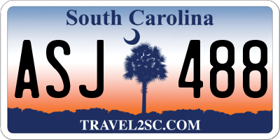 SC license plate ASJ488