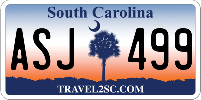 SC license plate ASJ499