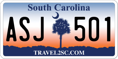 SC license plate ASJ501