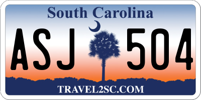 SC license plate ASJ504
