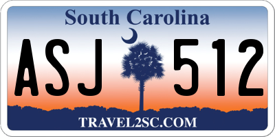 SC license plate ASJ512