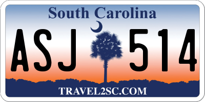 SC license plate ASJ514
