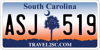 SC license plate ASJ519