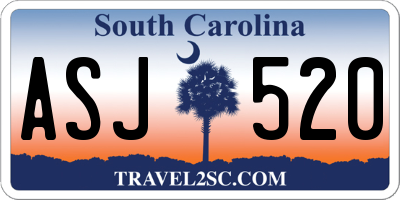 SC license plate ASJ520