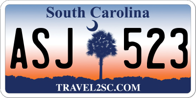 SC license plate ASJ523