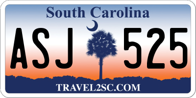 SC license plate ASJ525