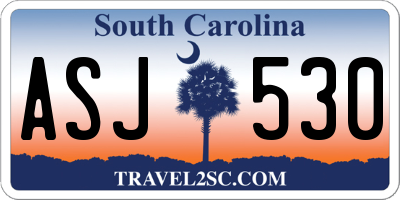 SC license plate ASJ530