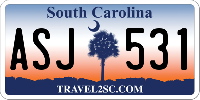 SC license plate ASJ531