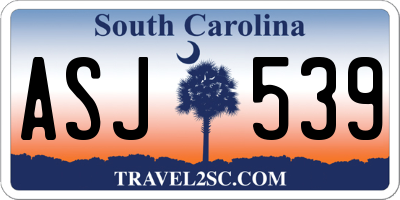 SC license plate ASJ539