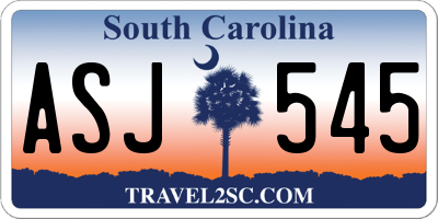 SC license plate ASJ545