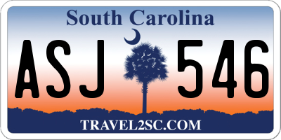 SC license plate ASJ546
