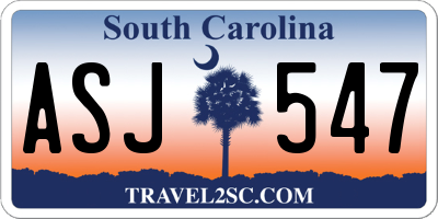 SC license plate ASJ547