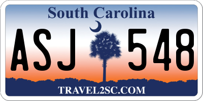 SC license plate ASJ548