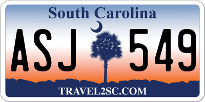 SC license plate ASJ549