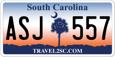 SC license plate ASJ557