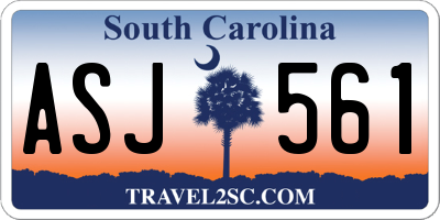 SC license plate ASJ561