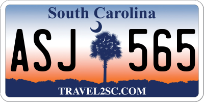 SC license plate ASJ565