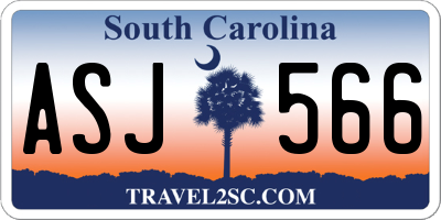 SC license plate ASJ566