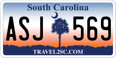 SC license plate ASJ569