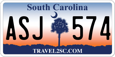 SC license plate ASJ574