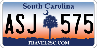 SC license plate ASJ575