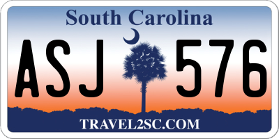 SC license plate ASJ576
