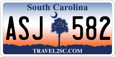 SC license plate ASJ582