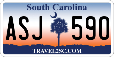 SC license plate ASJ590