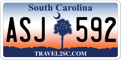 SC license plate ASJ592