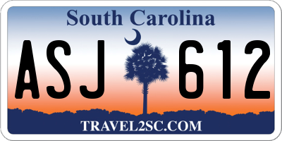 SC license plate ASJ612