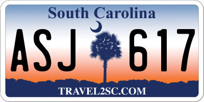 SC license plate ASJ617