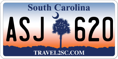 SC license plate ASJ620