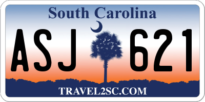 SC license plate ASJ621
